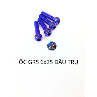 ỐC TITANIUM GR5 ĐẦU TRỤ SIZE 6x25