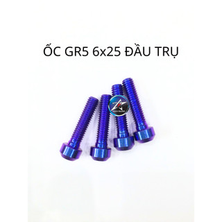 ỐC TITANIUM GR5 ĐẦU TRỤ SIZE 6x25
