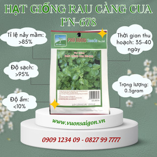 Hạt Giống Rau Càng Cua Phú Nông hạt giống chắc khỏe, tỉ lệ nẩy mầm >95% (Vườn Sài Gòn - Vuon Sai Gon)