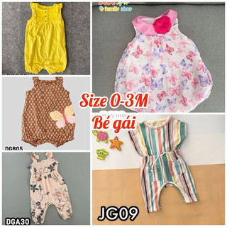 [Size 0-3M] Jumpsuit, Body đùi bé gái xuất dư Carters và nhiều hãng tư sơ sinh đến 2 tuổi - DG