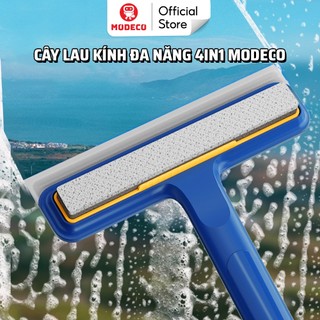 Cây Lau Kính Thông Minh Đa Năng 4in1 Modeco - Gạt Nước Kính, Chà Cửa Sổ, Lau Vệ Sinh Mặt Bàn Bếp, Làm Sạch Kính Ô Tô