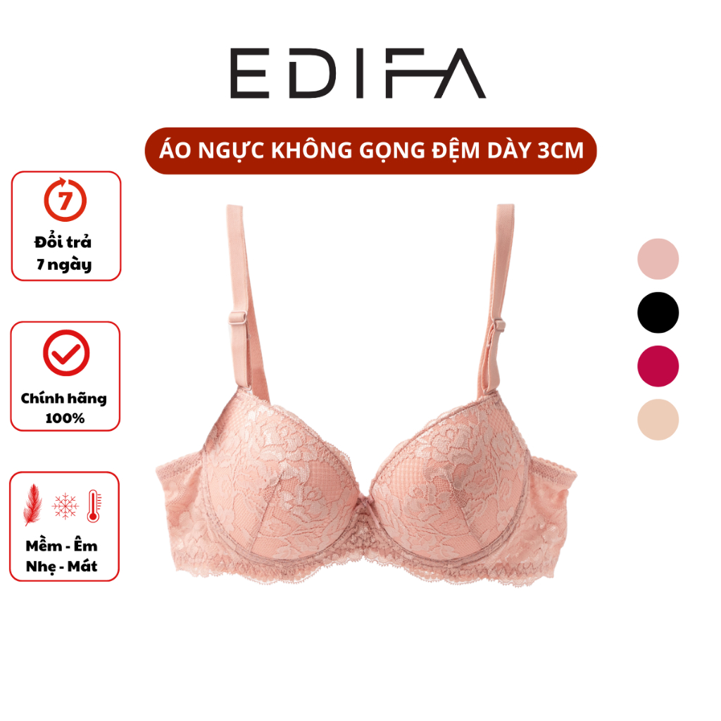 Áo lót ngực nữ Lorencia không gọng, đệm dày phối ren gợi cảm GLK 232