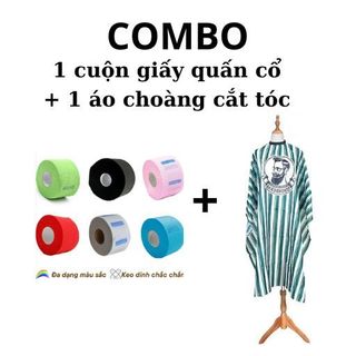 Giấy quấn cổ cắt tóc nhiều màu