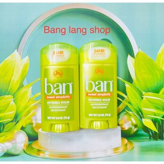 Lăn khử mùi Ban 24H shower fresh  INVISIBLE SOLID(73g)