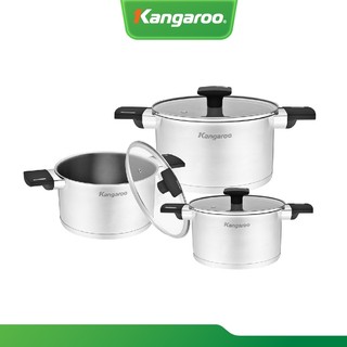 Bộ nồi inox cao cấp 5 lớp kangaroo kg2ip3s3