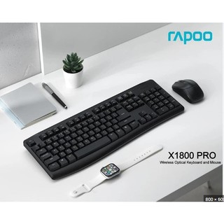 Bộ bàn phím chuột không dây rapoo x1800s/x1800 pro hàng chính hãng, bảo hành 24 tháng