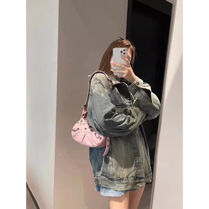 Áo khoác ngoài, Áo Khoác Denim balenciaga jaket from rộng unisex | BigBuy360 - bigbuy360.vn