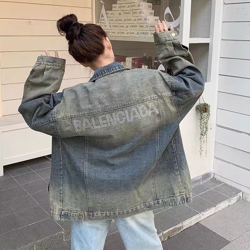 Áo khoác ngoài, Áo Khoác Denim balenciaga jaket from rộng unisex | BigBuy360 - bigbuy360.vn