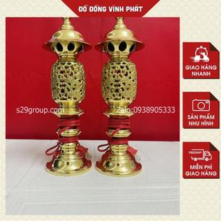 Đèn thờ cúng bằng đồng cao 28cm,hình quả dứa,hàng ca cấp loại 1