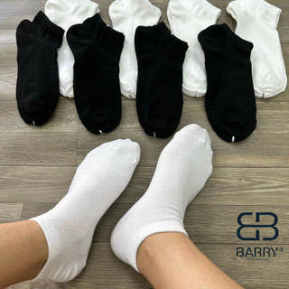 Tất Cổ Ngắn Màu Trắng Đen Nam Nữ, Vớ Unisex Thiết Kế Đơn Giản Dài Qua Mắt Cá Chân Mềm Mịn, Giữ Ấm Tốt TAT01