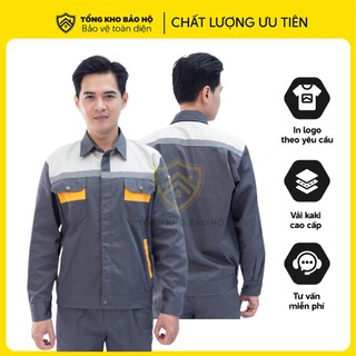 Áo Quần Đồng Phục Bảo Hộ Lao Động Cho Kỹ Sư Vải Kaki Cao Cấp AV02