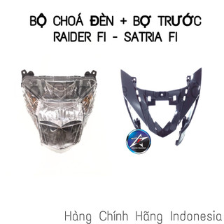 FULL BỘ BỢ ĐẦU ĐEN BÓNG + CHÓA ĐÈN SUZUKI SATRIA FI - RAIDER FI