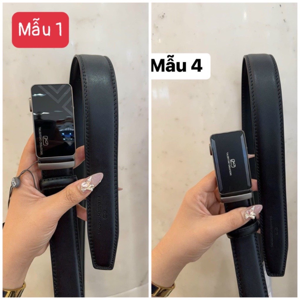 Dây Thắt Lưng Trơn Nhám Đen Valentino Fullbox