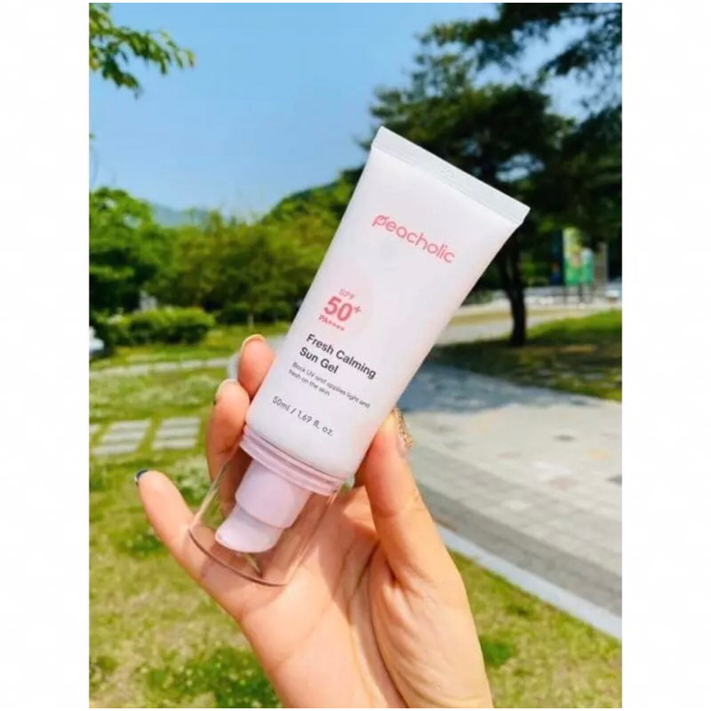 Kem chống nắng Peacholic BẢN MỚI nâng tone Fresh Calming Sun Gel 50ml