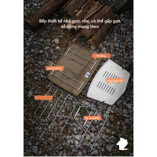 [Chính hãng] Bếp củi solo gấp gọn Campingmoon SOLO-A4 SOLO - A4G