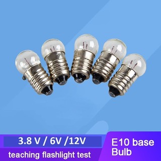 Bóng đèn sợi đốt đuôi xoáy e10 - 3.8v / 6v / 12v - chuôi đèn e10