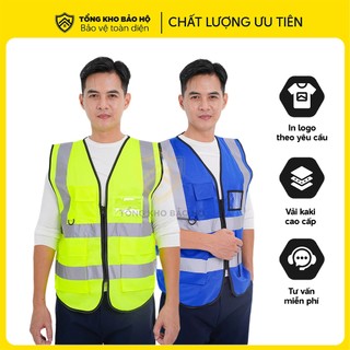 Áo Bảo Hộ Gile Phản Quang Chất Lượng Cao Có Túi Hộp Tiện Lợi AV32