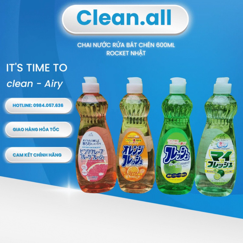 Nước rửa chén Rocket Nhật Bản chai 600ml