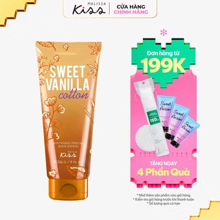 Sữa Dưỡng Trắng Da Toàn Thân Hương Nước Hoa Malissa Kiss Hương Sweet Vanilla Cotton 226g