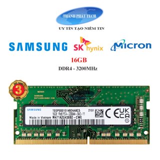 Ram Laptop DDR4 16B/8GB/4GB - Bus 3200/2666/ 2400MHz Samsung/Hynix/Micron/Crucial...  -Chính Hãng,Bảo hành 3 năm 1 đổi 1