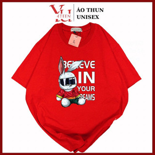 Áo Thun PHÔNG UNISEX in Decal THỎ BUNNY (Đủ size M-L-XL-XXL BIGSIZE) - Số đo ở cuối