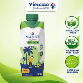 Sữa dừa Organic UHT Vietcoco hộp 330ml