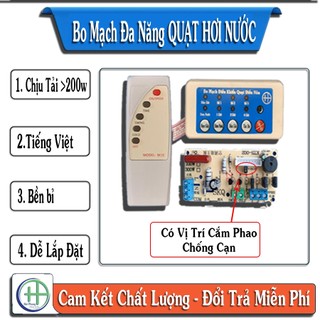 Bo mạch đa năng quạt hơi nước chịu tải trên 200w có phím bấm bản tiếng việt