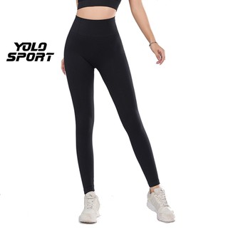 Quần Dài Ôm Bụng Legging Nữ Tập Gym Yoga Aerobic Thể Thao Chất Vải Dệt Kim Dày Dặn Cao Cấp Co Giãn 4 Chiều - YOLO SPORT