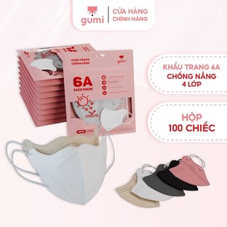  Khẩu trang chống nắng 6A Gumi Mask 4 lớp kháng khuẩn kiểu dáng thời trang