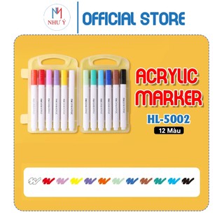 Bút acrylic maker 12/24/36/48/60 màu chống nước
