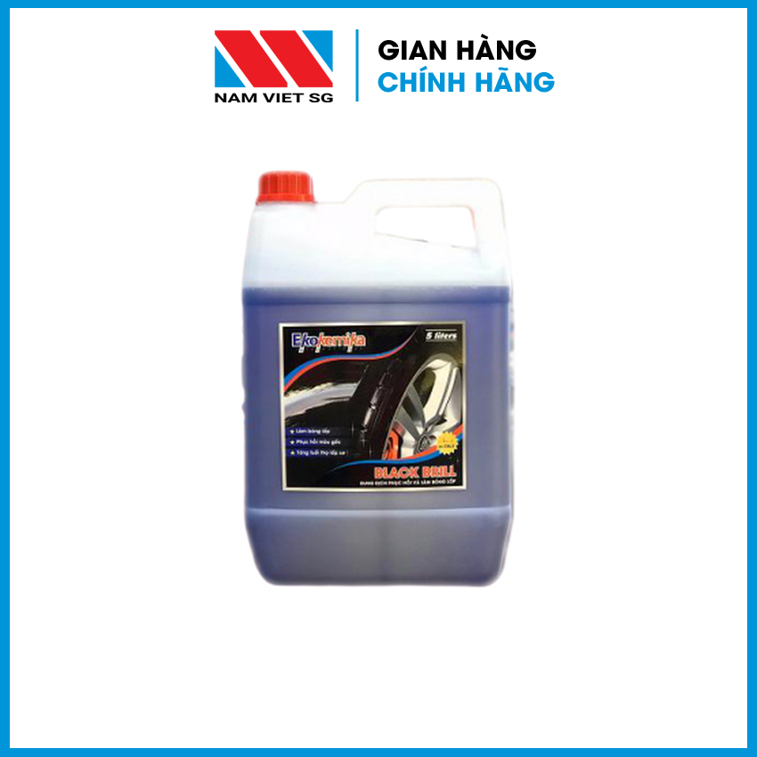 Dung dịch làm bóng, bảo dưỡng lốp EKOKEMIKA BLACK BRILL' - Can 5 Lít