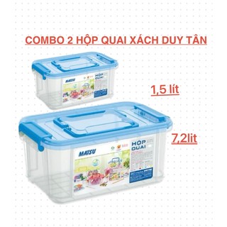 Combo 2 hộp duy tân 7.2 lít + 1,5 lít có nắp,có quai xách