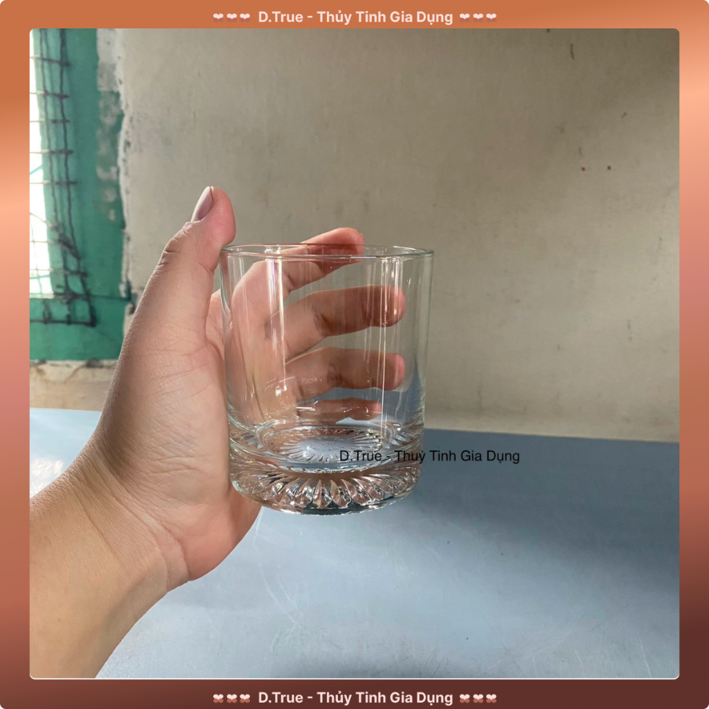 Set 6 Ly Tẩy Lùn Thủy Tinh Cao Cấp Đáy Dày Thái Lan UG-350