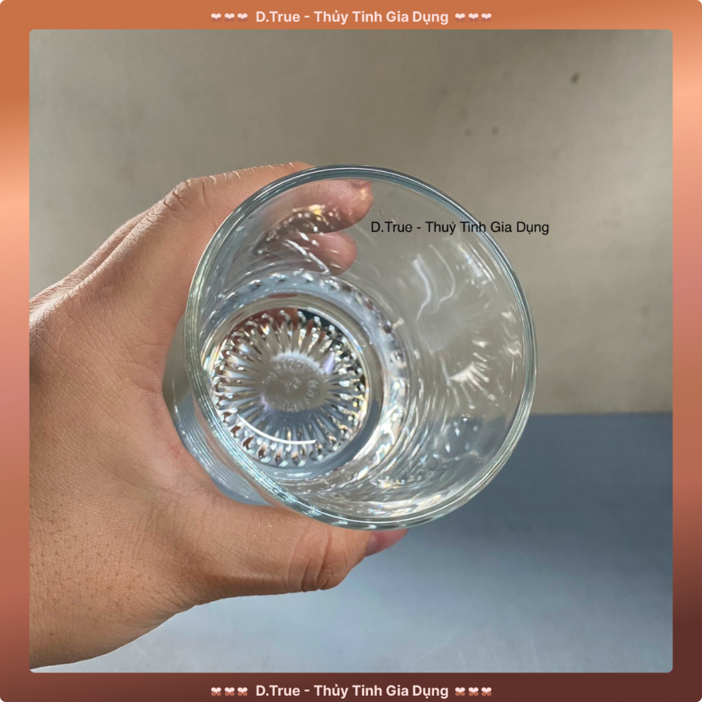 Set 6 Ly Tẩy Lùn Thủy Tinh Cao Cấp Đáy Dày Thái Lan UG-350