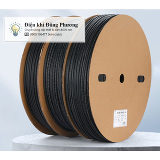 Ống gen co nhiệt từ phi 1 đến phi 35 theo cuộn màu đen.