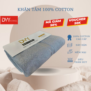 Khăn Tắm 50x100cm -100% Cotton Dày Dặn Mềm Mại Siêu Thấm Hút Không Phai Màu Không Xù Bông