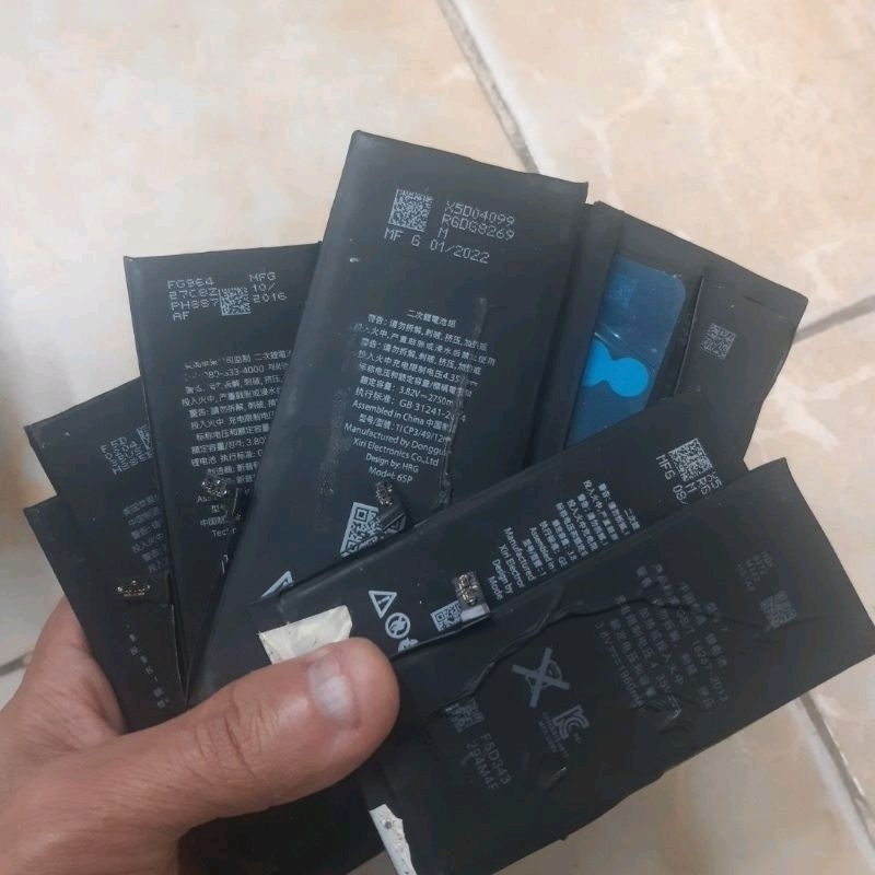 Pin 6g - 7g - 8g - 6s - 6p - 6sp - 7p - 8p - 5g - 5s cũ bóc máy dùng chống cháy hoặc test máy