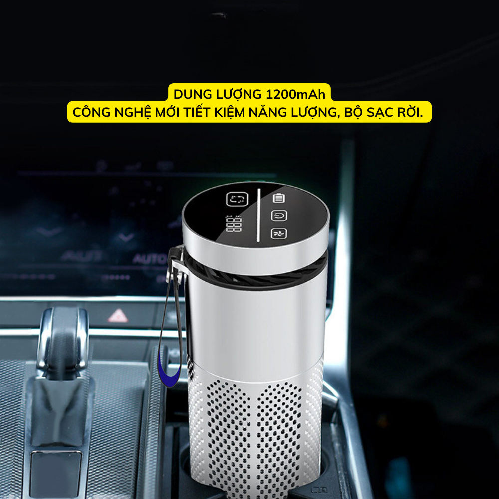 Máy Lọc Không Khí Ô Tô DELADEP, Khử Mùi Mẫu Mới Bộ Lọc Hepa Điều Chỉnh Cảm Ứng Diệt Khuẩn Đến 99,98% Bụi Mịn | BigBuy360 - bigbuy360.vn