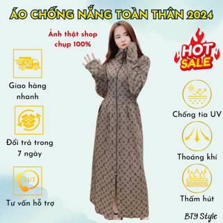 Áo Chống Nắng Họa Tiết Dáng Dài Áo Chống nắng toàn thân chất liệu Umi Thoáng Mát Chống Tia UV