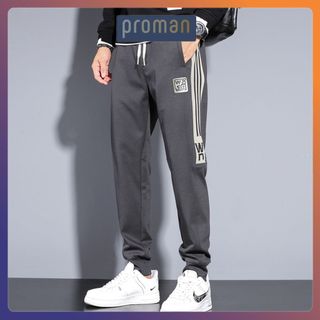 Quần Jogger Thể Thao Unisex Phối Viền Chất Nỉ, Quần Thể Thao Nam Thu Đông Họa Tiết Mềm Mịn JO09 - PROMAN