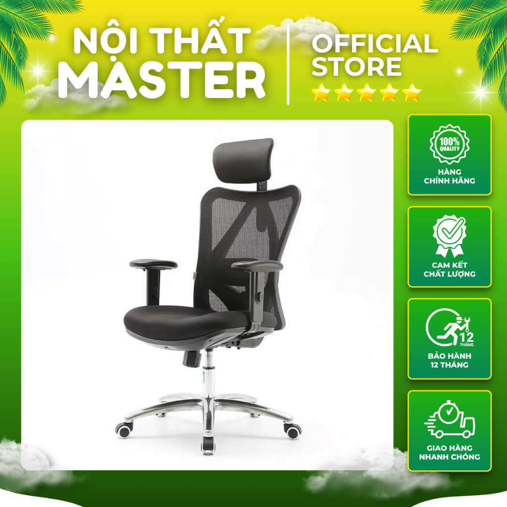 Ghế Sihoo M18 Đen, Xám bản thường và gác chân 🔥 CHÍNH HÃNG 🔥 Ghế Xoay Thiết Kế Công Thái Học