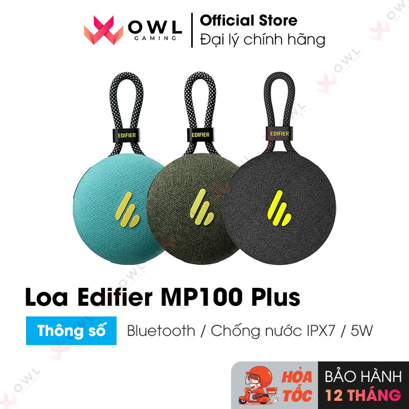 Loa không dây Bluetooth EDIFIER MP100 Plus (Hàng chính hãng) - Chống va đập, bụi | Công suất 5W | Ch