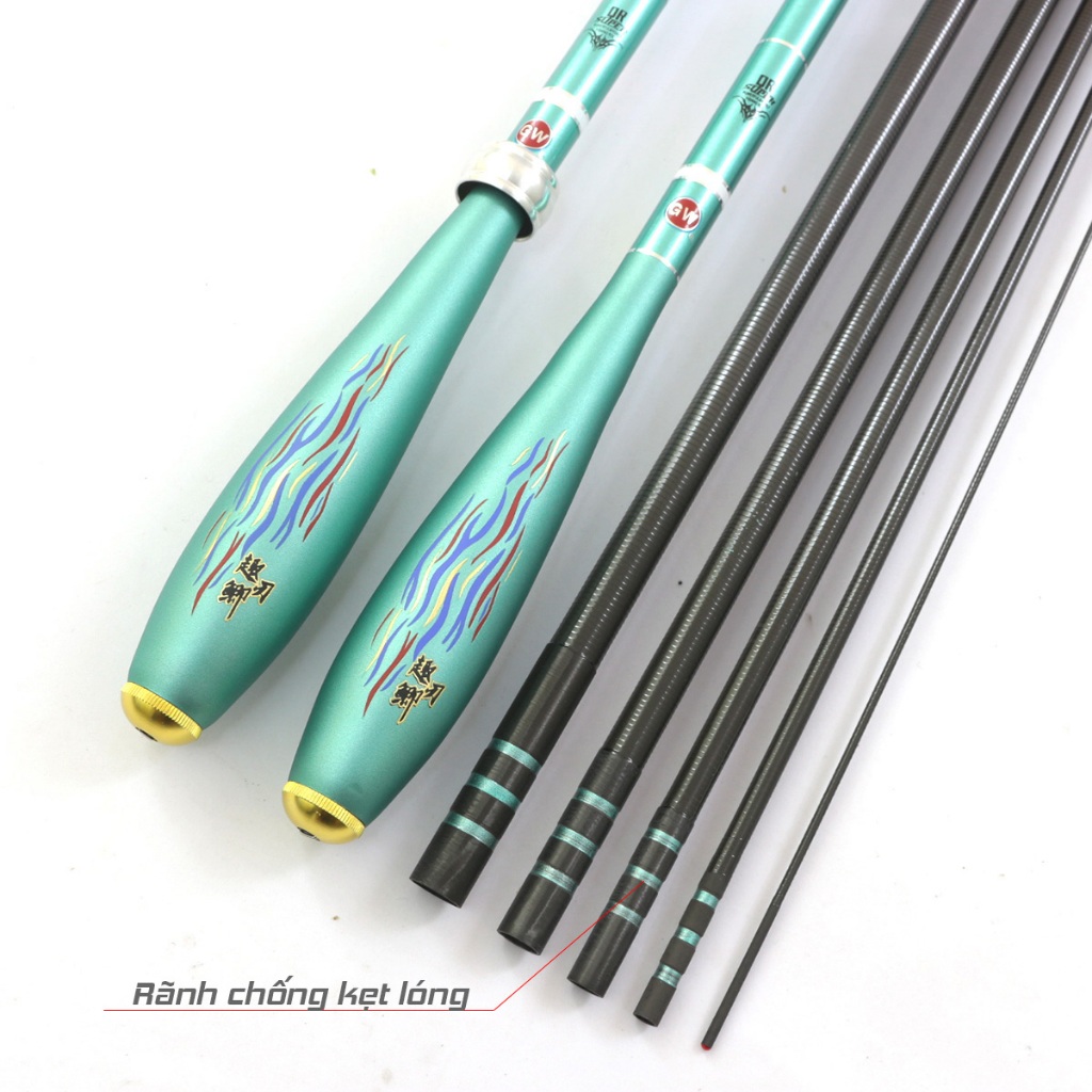 (sale)  Cần câu tay GW Hoàng Bào 4H - Siêu cảm giác - Tặng kèm ngọn Phụ full size 2m7 đến 5m4 - BB44