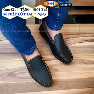 Giày lười nam HQC SHOES da bò đế khâu siêu bền bảo hành 12 tháng Gl023