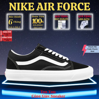 Giày vans vault old skool bản hàng hịn, vans caro. giày vans đen vạch trắng nam nữ-công giày