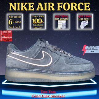 Giày sneaker _nike air force 1 xám lông chuột phản quang. af1 rc phản quang - công giày sneaker