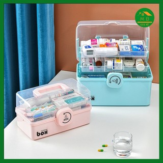 Hộp đựng thuốc y tế hộp thuốc y tế gia đình hộp thuốc 3 tầng hộp đựng cứu thương phân loại thuốc tiện lợi cao cấp