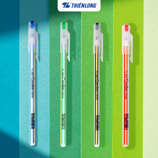 Bút Bi Nến Thiên Long TL-093 ngòi 0.6mm mực xanh/đen có nắp đậy trọng lượng nhẹ ít gây mỏi tay phù hợp tốc kí