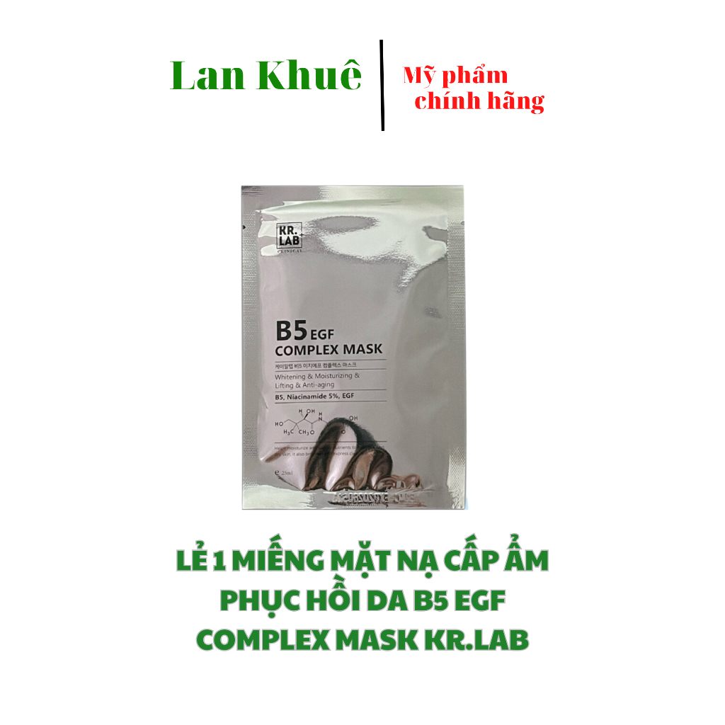 Mặt Nạ Cấp Ẩm Phục Hồi Da B5 EGF Complex Mask Kr.Lab Hàn Quốc
