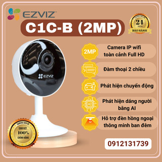 Camera Wifi Trong Nhà Ezviz C1C-B 2M / H1C - đàm thoại 2 chiều, Hổ trợ thẻ nhớ 128G - Bảo hành chính hãng 24 tháng